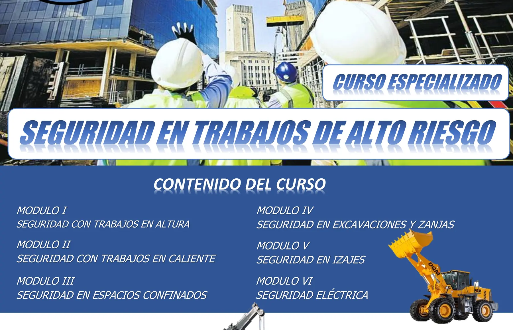 Curso Seguridad en Trabajos de Alto Riesgo — Flyer oficial